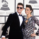 Robin Thicke and Paula Patton arriving on the red carpet for the 56th Grammy Awards at the Staples Center in Los Angeles Jan. 26, 2014.
ROBYN BECK/AFP/Getty Images